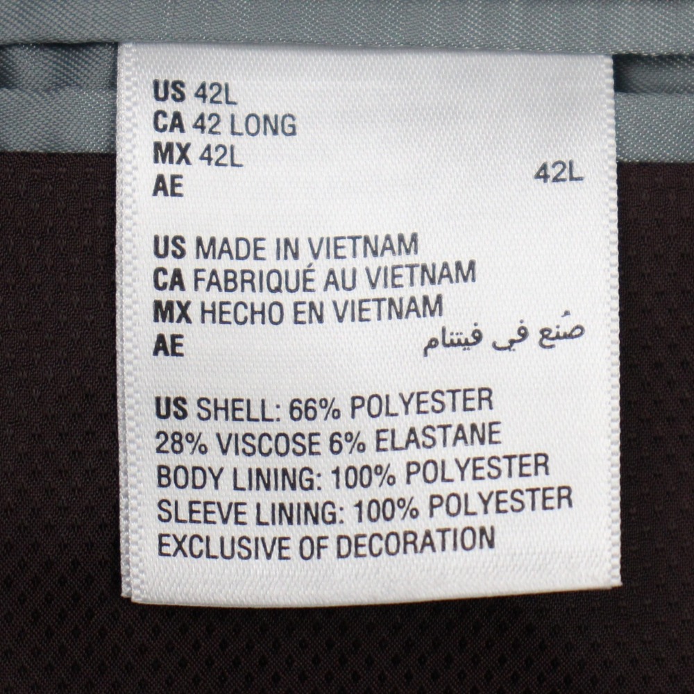 $425 Bar III Mens Green Burgundy Suit Jacket 42 L Slim Fit Wool Blend Stretch - Picture 4 of 10